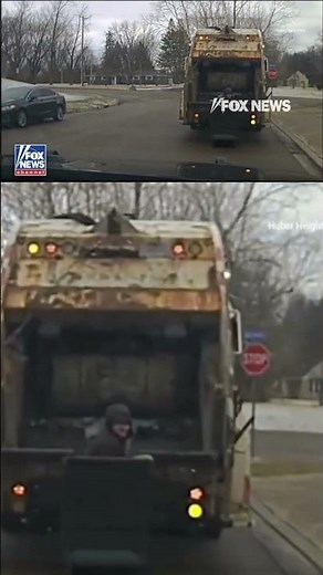 SEE IT: Sanitation worker finds suspect hiding in trash can #foxnews #news #shorts #viral