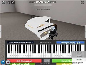 Bink's Sake One Piece on a Roblox Piano