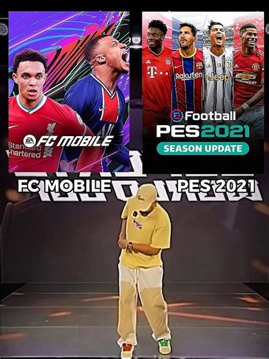 PES 2021 VS FC MOBILE 😱 #efootball #fcmobile #shortsfeed
