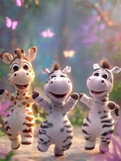 Baby Giraffe, Zebra & Hippo Dance Fun for Kids