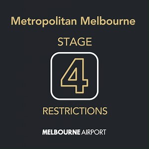 2.4K views · 33 reactions | Metropolitan Melbourne is in Stage 4 restrictions to slow the spread of COVID-19. The airport remains open during this time. If you are concerned about an upcoming flight please contact your airline for details. https://www.dhhs.vic.gov.au/stage-4-restrictions-covid-19 | Melbourne Airport | Facebook