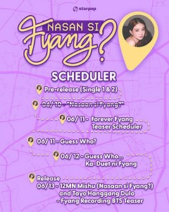 Hey, Solid Fyang Lovers! Droppin' here the scheduler guide map of our Fyangie para mahanap na natin siya!💜 Buy your tickets now! FOREVER FYANG 📍New Frontier Theater 📅 June 22, 2025 | 7PM 🎟️bit.ly/ForeverFyangTickets #ForeverFyang #FyangSmith #FYANGAlbumLaunch #FyangtasticMeetAndGreet #StarPopPH | StarPop PH