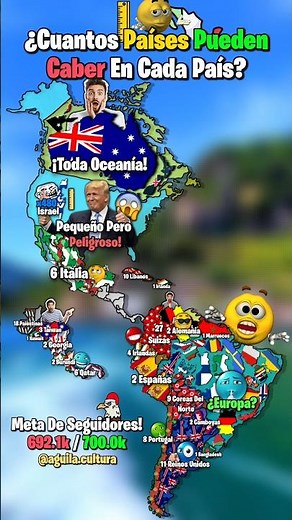 ¿Cuántos Países Pueden Caber En Cada País? 🤯📐#map #geography #countryballs #mapper #mapping #shorts