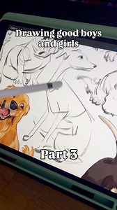 Whippet real good 😂 drawing good boys and girls (part 3) #digitalart #dogdrawing #whippet | Lorna Kelleher Art