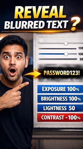 Can You Really Reveal Blurred Text? 😱 #Shorts