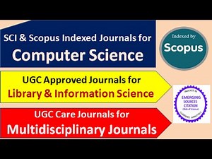 Library & Information Science UGC Recognized Journals | Computer Sc. | Free & Fast Publication #free