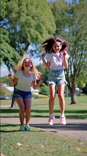 Two Young Girls Laughing in a Beautiful Garden | Happy Clips #funny #happy #cute