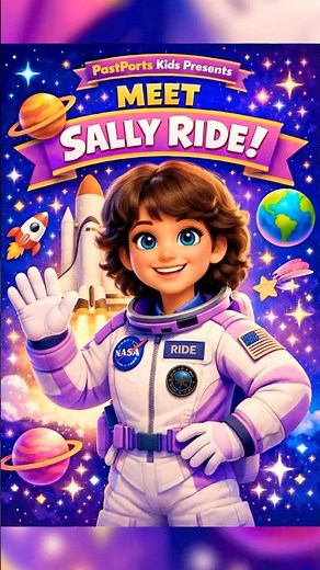 Who Was Sally Ride? 🚀| The First American Woman in Space🌎 #pastportskids #historyforkids