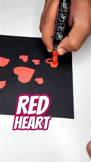 Drawing Red Heart Using Acrylic Marker | Manart