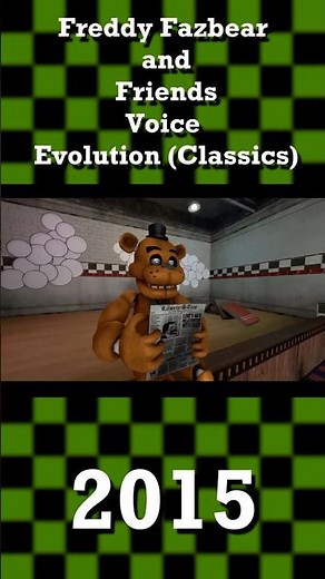 Freddy Fazbear and Friends Voice Evolution (Classics) #fnaf #fivenightsatfreddys #shorts