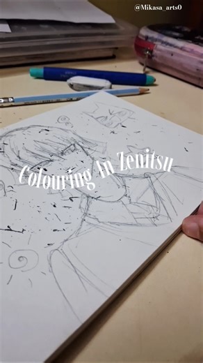 colouring in zenitsu's my original artwork 💔👽🥀#demonslayer #zenitsuagatsuma