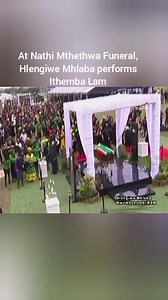 2.5K views · 13 reactions | At Nathi Mthethwa's Funeral, Hlengiwe Mhlaba performed Ithemba Lam. /Hlengiwe Mhlaba #HlengiweMhlaba #nathimthethwafuneral #music #gospelmusic #touchingmoment | TimeTok | Facebook