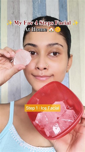 My favorite 4-step at-home facial for soft, fresh & glowing skin✨🤍 #skincare #homeremedies