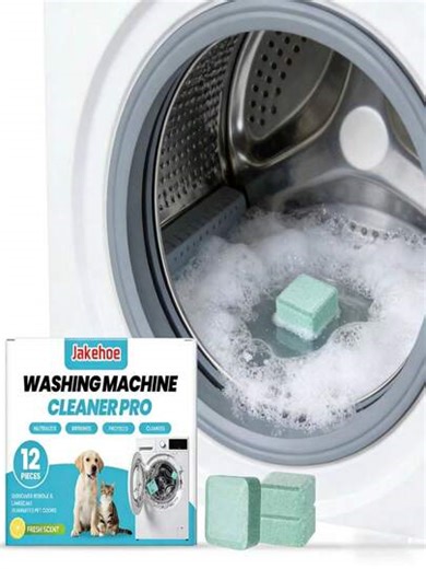 jakehoe Washing Machine Cleaning Tablets, Gentle Stain Removal & Descaling For Home Front Load Washer, Daily Use Drum Cleaner To Dissolve Stubborn Dirt, Odor & Limescale | SHEIN