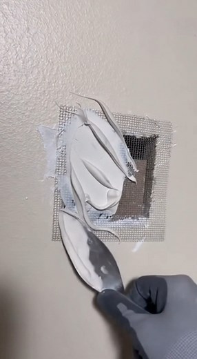 Patch Repair with Mesh and Setting Compound 🛠️ #WallPatch #HomeRepair | Renovation Skill