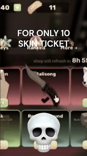 BALISONG IN DAILY SHOP COST 10 SKIN TICKET! QUICK!!! #rivals #roblox @Azr1on ‪@Not_Alone13‬
