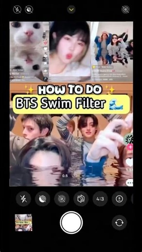 How To Do BTS Swim Filter 🌊 #kpopshorts #kpop #bts