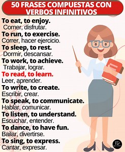 167K views · 15K reactions | ✨50 frases compuestas con Verbos infinitivos️ Amplía tu vocabulario con frases y expresiones en inglés Lista de palabras muy usadasVerbos infinitivos Vocabulario muy usado que debes conocer✍️No te rindas, te lo debes #inglesfacil #inglesdefinitivo #ingles #adjectives #English #nouns #prepositions #conjuntions #verbs #irregularverbs #regularverbs #adverbs | Inglés Definitivo | Facebook