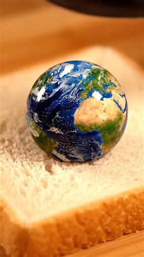 Ate The Earth! 🌍🔪(Satisfying ASMR)Alternative Title:What does the Moon taste like? 🌑🥪#asmr#breakfast