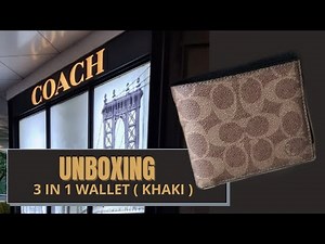 [Unboxing] Coach 3 in 1 Colorblock Signature Wallet - Khaki