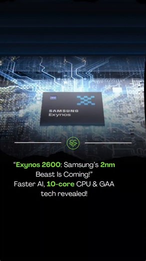 Bishal Galaxy on Instagram: "Samsungs Exynos 2600🚀🔥Samsung's upcoming Exynos 2600 chipset is expected to deliver a massive boost in AI performance, driven by a redesigned Neural Processing Unit (NPU) and a new 2nm manufacturing process. The chip is rumored to power some Samsung Galaxy S26 models in select markets, with internal tests suggesting it will be a major competitor to the latest flagship chips from Apple and Qualcomm. Massive NPU gains: The Exynos 2600 is reported to feature an NPU th