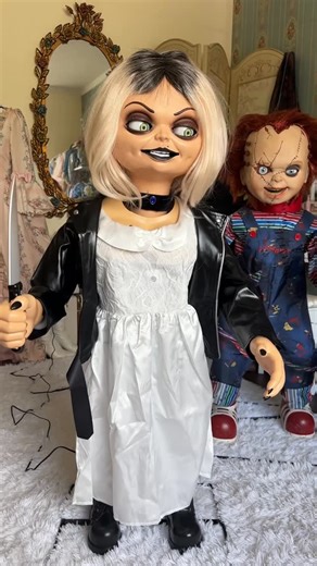 Kayla Freitas on Instagram: "Bride of Chucky Doll unboxing 💋💄 would you buy her?! Part 2 of the chucky Doll unboxing. Now it’s time for Tiffany Valentine! Purchase this year at Home Depot @homedepot Surprise at the end of the video! Which animatronic do you want to see next?? 💋 What I’m wearing 💋 💋 Pink Vintage inspired dress and top called the Renitta-Pia. Use discount code “TravelMomoirsMC20%” for 20% off your order from Miss Candy Floss @misscandyflosso