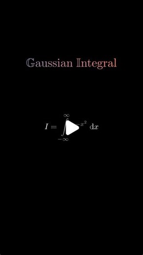 Math Animations on Instagram: "➡️ The Gauss integral, an important term in analysis and probability theory, describes the calculation of the integral of the Gaussian bell curve. This integral, which represents the area under the normal distribution curve, is particularly important because it has applications in many areas of mathematics and physics. The calculation of this integral can be carried out elegantly using the Poisson method. This method begins by considering the double integral over t