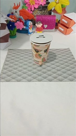 Paper cup dustbin/DIY dustbin/reuse idea/Easy craft for beginners #viralshorts #papercupcraft #diy