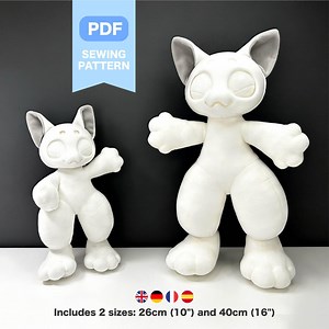 Anthro Furry Plush PDF Sewing Pattern + Tutorial | Basic Body DIY Fursona Template - Etsy