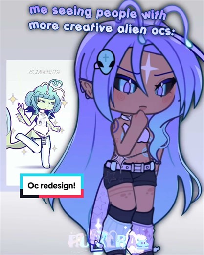 Alien OC Redesign Trends on Gacha Life TikTok