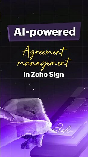 Introducing AI-powered agreement management in Zoho Sign