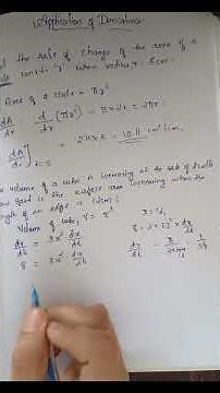 Application of Derivatives #Class 12