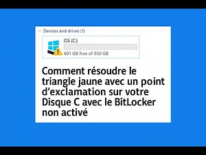 Comment résoudre le triangle jaune avec un point d’exclamation sur votre disque C.