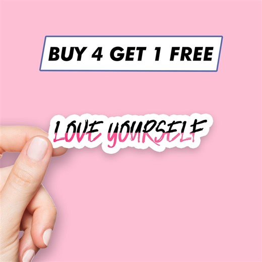 Cool Love Yourself Sticker Inspirational Quote Stickers Laptop Stickers Aesthetic Stickers Computer Stickers Water Bottle Stickers - Etsy New Zealand