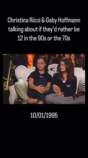 90s Girlfriends on Instagram: "15 year-old Christina Ricci and 13 year-old Gaby Hoffmann being interviewed in 1995 about their movie "Now and Then" 💙 #christinaricci #gabyhoffmann #nowandthen #90s #90smovies #the90s"