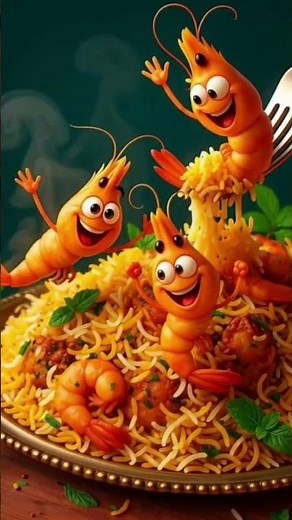 #viralshort2025 #funny #viralvideo #funnyprawn Mixed Byriyani with Funny prawn Dance #funnyMoment