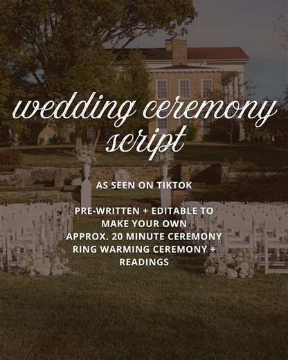Wedding Ceremony Script Template (as Seen on Tiktok!) - Etsy