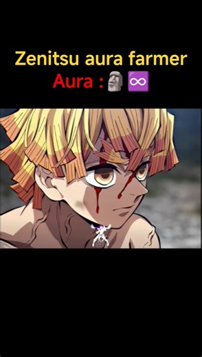 Zenitsu : aura farming ♾️🥶 || #short #demonslayer #zenitsu
