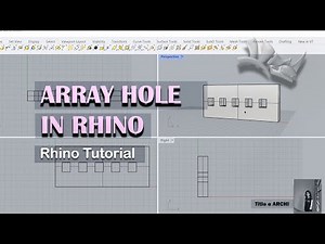 Rhino Tutorial/ Array Hole in Rhino by ‪@TitleeMehzabeen‬