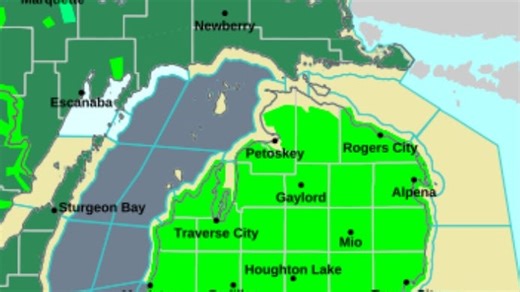 Flood warning for northern Lower Michigan through Sunday night