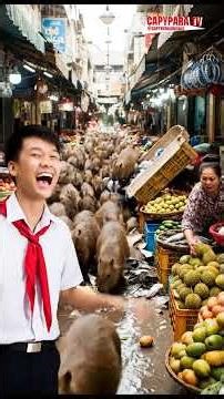Tập 25 - Thả 1 tỉ capybara vào khu chợ cùng Anh Long #capybara #capybaratv