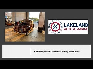 1940 Plymouth Autolite Generator Bench Testing Tips ad Tricks