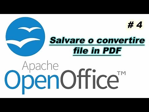 OpenOffice - Writer: Salvare o convertire file in PDF