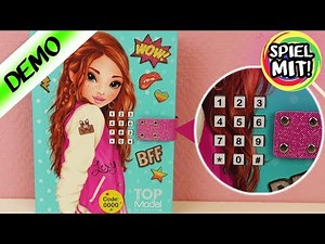 TOPMODEL Tagebuch mit CODE und Sound Depesche Diary | Wie kann man den Code ändern? Spiel mit mir