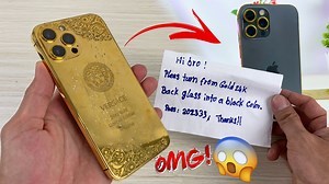 22K views · 832 reactions | How to Turn iPhone 12 Pro Max Gold 24K VERSACE into a New Version Edition殺 Watch in 4K: https://youtu.be/aDd-4oLnFmw #howto #diy #iphone #diyiphone #gold24k #iphonegold24k #restoration | JaiPhone | Facebook