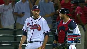 Aybar helps Johnson get the save