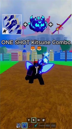 Kitsune Best Combo 🦊 | Easy & Fast Kill! #roblox #bloxfruits
