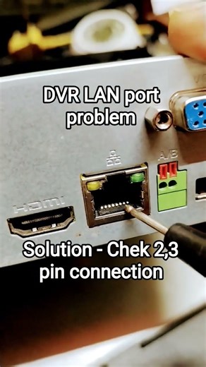 DVR LAN port problem solution, chek 2,3 pin connection and jumper, 2,3 data Rx TX pin code