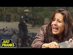 This Cop Couldn't Stop Rolling! 😂🛼 | Just Pranks