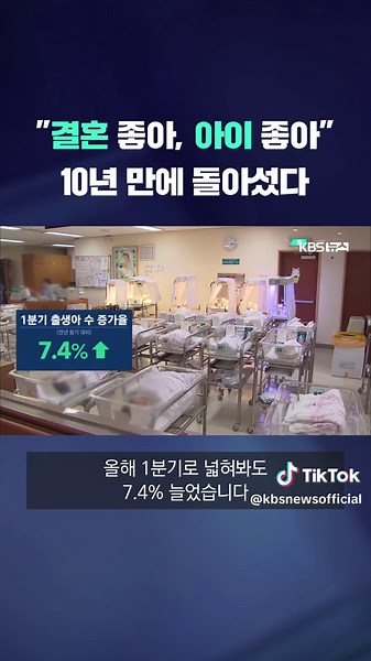 출생아 수 반등과 결혼 증가의 상관관계